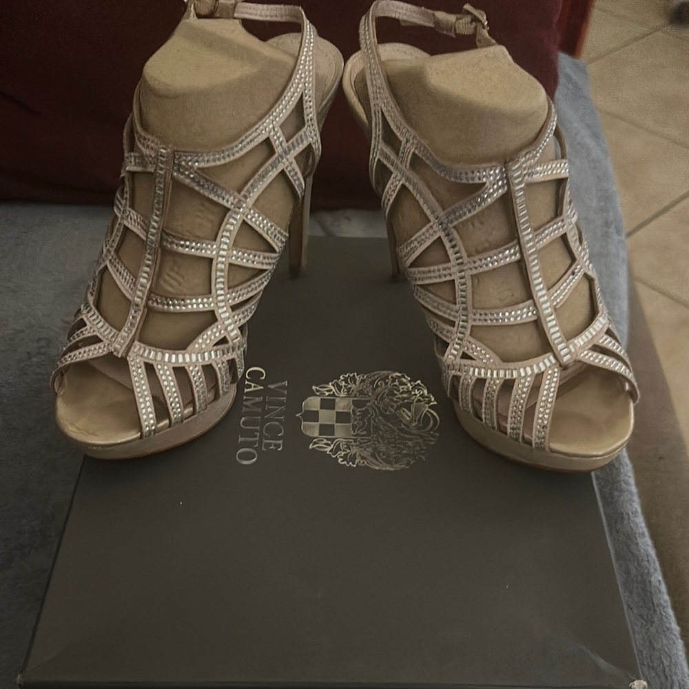 Vince Camuto Gold Gladiator Heels